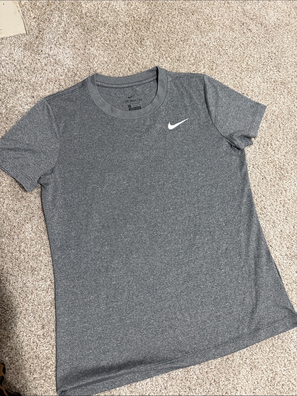 Nike Men's/Unisex Heather Gray Athletic Short Sleeve Tee